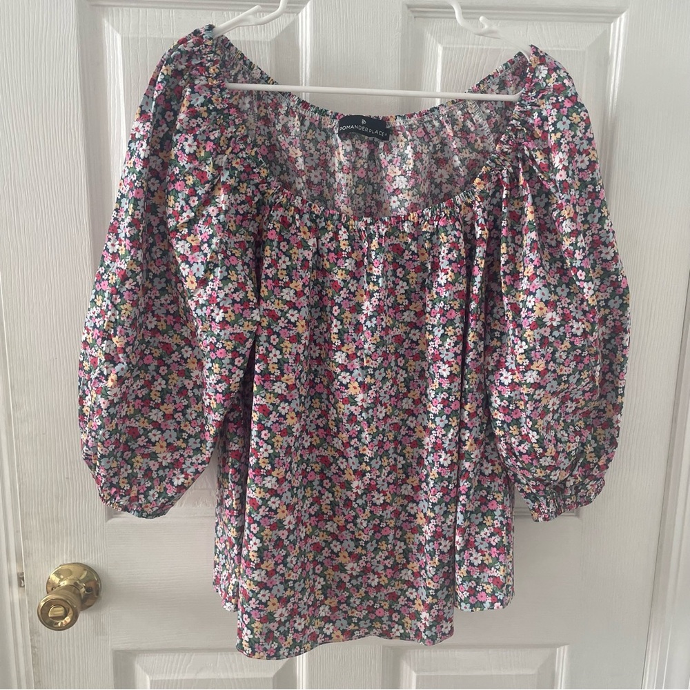 Pomander Place Tuckernuck Brooks Floral Blouse